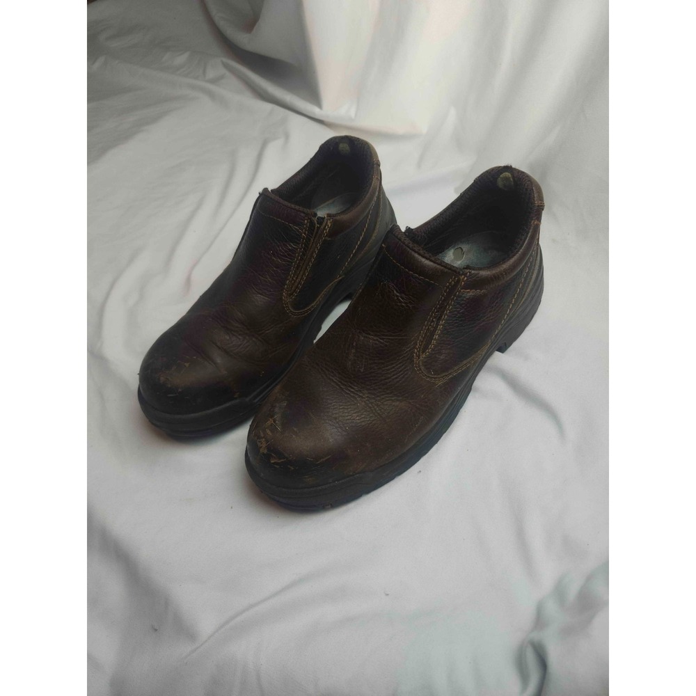 Timberland PRO TiTAN Oxford 53534 Mens 11W Brown Leather Alloy Safety Toe Work